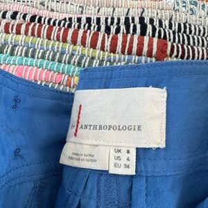 Anthropologie Wide Leg Flowy Capri Lightweight Pants Size 4